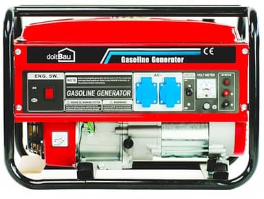 Generador de energía con gasolina, generador de energía con accesorios, generador de corriente de emergencia silencioso, (2 enchufes (3000W BS3500)))