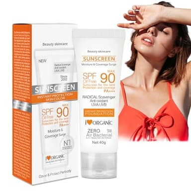 Protector Solar,Protector Solar Facial,Protector Solar Oil Free-Spf 90 Crema Solar Corporal,Ligero, Todo tipo de pieles, Protector Solar Corporal con ProteccióN,AbsorcióN RáPida, Calma la Piel,40g