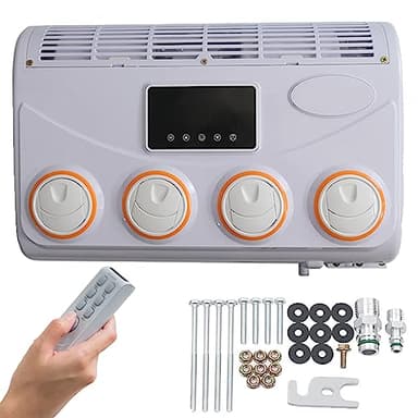 12V/24V DC Mini aire Acondicionado para Autocaravana, Conjunto Evaporador para coche, Juego Ventilador para Techo Caravana 12V