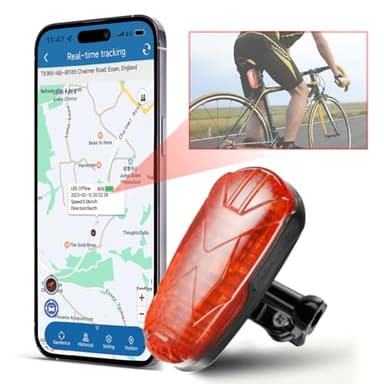 Rastreador GPS Moto Geolocalización Vehículo Trazador GPS Coche para Bicicleta Moto Patinetette Eléctrico Tracker GPS Moto 1800mAh Impermeable Alertas SOS Y Velocidad Rastreador GPS Sin Tarjeta SIM