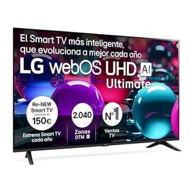 LG 50UA73006LA - TV 50", UHD 4K, WebOS 25, Ultimate IA, HDR10 Pro, Super Upscaling, Dolby Digital Plus, Google Assistant, Negro