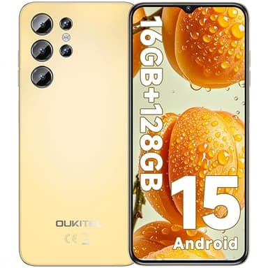 OUKITEL C1 Telefonos Moviles Libres Android 15, 16GB(4+12) + 128GB/1TB Teléfono Móvil, 6,52" HD+, 5150mAh Batería, Cámara 13MP+8MP Móvil, Smartphone Triple 4G SIM GPS/Fingerprint/OTG/3.5mm Jack