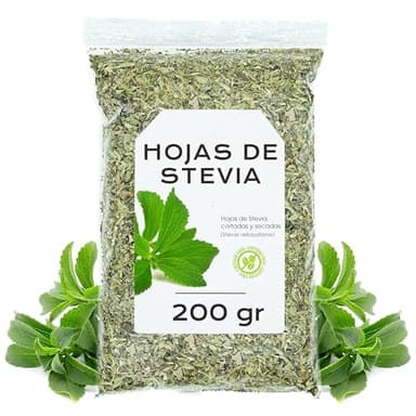 Stevia Hojas 200g - Stevia Cortada y Secada para Infusion o Te - A Granel (200 gr)