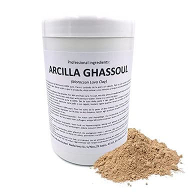 Snadi - Arcilla Ghassoul | 1 kg | Polvo de piedra de lava de Marruecos | Para Cuidado de Piel y Cabello | Exfoliante y Suavizante | Rejuvenece, calma y suaviza la piel
