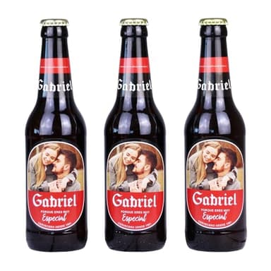 Pack Cervezas para Regalar con Foto y Nombre - Papá, Ideas Regalos para Papá san Valentin Cumpleaños, Regalo Padre Navidad, Regalo dia de la Padre 2025 - Diseño Estrella Galicia - 3 Packs (1 Unidad)