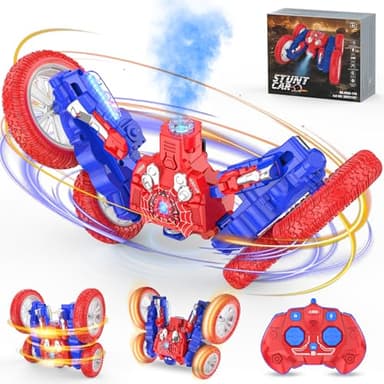 Mieryd Coche Teledirigido Robot Spider para Niños, Coche RC Acrobático Transformable Monster Truck con Rotación 360°, Juego y Juguete Regalo Ideal para Cumpleaños y Navidad para Niños de 3 a 12 Años