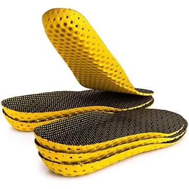 SULPO 3 pares de plantillas para pies frescos, amortiguación adicional, plantillas contra el olor para caminar, trekking, correr, plantillas deportivas, talla 41-46