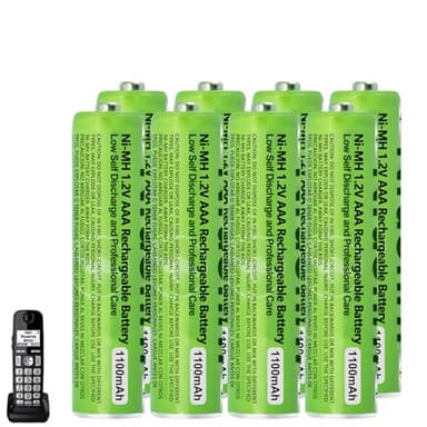 Pilas Recargables AAA para Panasonic Gigaset Teléfonos Inalámbricos, Alta Capacidad 1100mAh 1.2V NI-MH AAA Pila Recargable Baterías Autodescarga - 8 Piezas