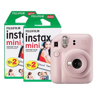 Fujifilm instax Mini 12 - Cámara instantánea con Paquete de 40 películas de Disparo, Rosa Flor