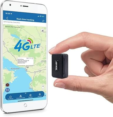4G Mini Localizador GPS Sin Suscripción con Seguimiento en Vivo Rastreador GPS con 1500mAH Bateria para Coche Moto Bicicleta Niño IP65 Impermeable Imán Mini Tracker Gratis App por Vida 4G TK913