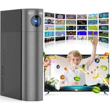 GREENTREEN Consola de Videojuegos TV para Niños: con Sensor de Movimiento AR - Sistema Plug and Play para Deporte en Casa - Juegos Educativos Interactivos - Regalo para Niños y Niñas 6+ Años (Negro)