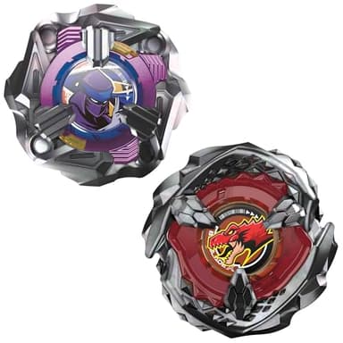 Beyblade X Beat Tyranno 4-70Q & Knife Shinobi 4-80HN, Pack Doble