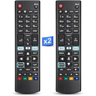 Paquete de 2, para Mando LG Smart TV Universal, Mando a Distancia para Todos los LG Televisión Original