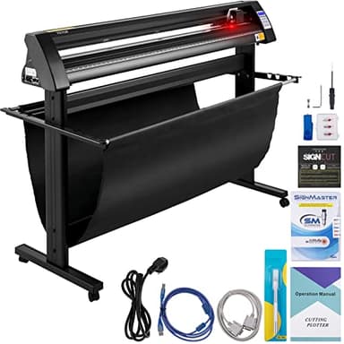 VEVOR Plotter de Corte Posicionamiento Semiautomático de 1350 mm Impresora Cortador de Vinilo 15-800 mm/s Plotter de Corte de Vinilo CA 85-264V Vinilo Cortador Letrero Signcut Impresora Vinilo, Negro