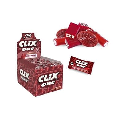 Chicle Clix One - Sabor REGALIZ ROJO - 200 Chicles Clix - Chicle Sin Azucar - Sin Gluten