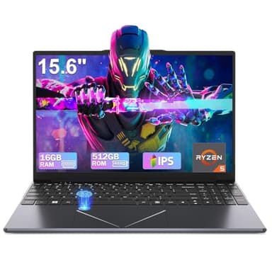 DREAMFYRE Ordenador Portátil AMD Ryzen 5 3500U Computadora Portátil 16GB DDR4 512GB SSD, Laptop PC Gráfico Integrado AMD Laptop PC con Soporte Touch ID 2.4/5G WiFi Bluetooth USB 3.0 * 2, Mini HDMI*1
