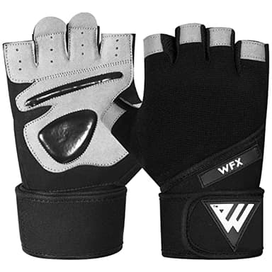 WFX Guantes de Gimnasio para Entrenamiento de Pesas para Hombres y Mujeres, Soporte de muñeca Acolchados, protección Extra para la Palma de la Mano, Guantes de Entrenamiento para Ciclismo, Colgar