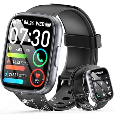 Reloj Inteligente Hombre Mujer, 1.95" Smartwatch con Llamadas Bluetooth y Notificación, 110+ Deportivos Smart Watch con Podómetro/Pulsómetro/Monitor de Sueño, IP68 Pulsera Actividad para Android iOS