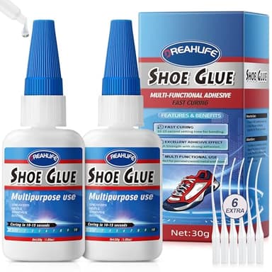 Pegamento Fuerte para Zapato 30gx2, Pegamento Zapatos Extrafuerte para Zapatillas, Suelas, Botas, Sandalias, Tacones, Cuero, Bolsos y Mucho Más