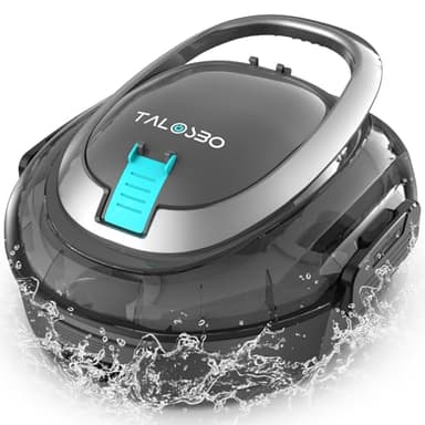 TALOSBO (2026 Nuevo) S2 Robot Piscina,Doble Filtración,90 Min de Limpieza Robot Limpiafondos Piscina Sin Cable,Doble Motor, Carga en 2.5h,Autoaparcable,para Piscinas Elevadas 80 m²