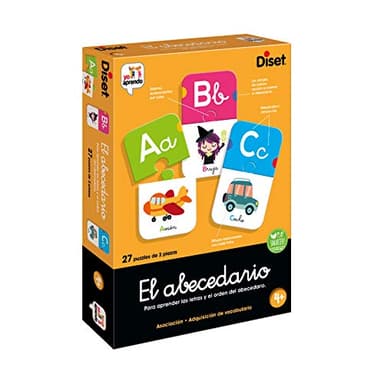 Diset, El Abecedario, Juego Educativo para Aprender Las Letras y el abecedario para niños a Partir de 4 años, Multicolor