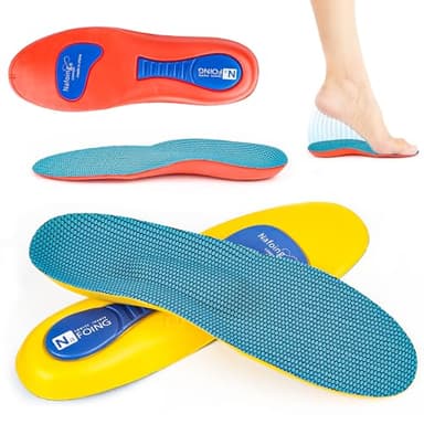 2 pares plantilla fascitis plantar, plantillas pies cavos, plantillas fascitis plantar de arco y talones la absorción de choque para el dolor de talón, plantillas pronador, plantillas pronador hombre