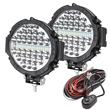 Safego Focos Tractor LED, 7" 210W 16800LM Faros Trabajo LED 12V 24V IP67 Impermeable Luz de Niebla con Cable, Spot Flood Combo, Focos LED Coche 4x4 para SUV ATV Off-Road Camión Moto Barco