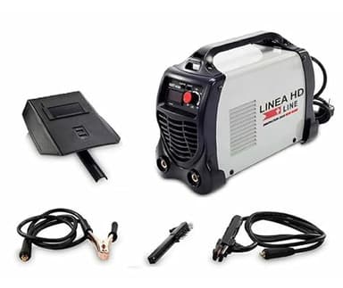 Soldador Inverter Profesional 300A - 15 KVA, Tecnología IGBT, Corriente Continua DC MMA, Pantalla, Incluye 2 Electrodos, Careta, Cepillo, Piqueta, Pinza Porta Electrodo Negativo