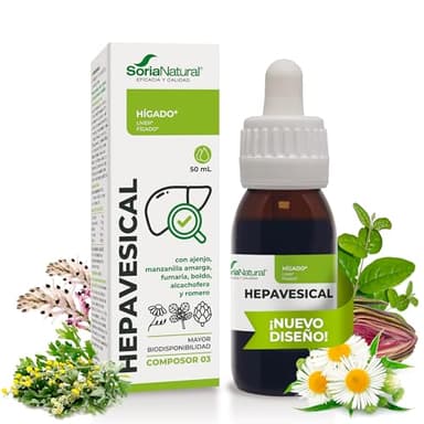 Soria Natural - COMPOSOR 03 - HEPAVESICAL S. XXI - Mejora el rendimiento y la salud del sistema digestivo y hepático - 50 ml – Producto Vegano