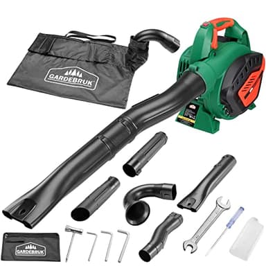 GARDEBRUK® Sopladora Aspiradora y Trituradora de Hojas Herramienta para Jardineria Multiuso 4en1