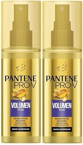 Pantene Pro-V Volumen Pur Volumen Booster Leave-On Spray para cabello fino, sin aclarado, pack doble (2 x 150 ml)