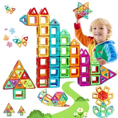 Muitotir Bloques de Construcción Magnéticos 38 Piezas Construcciones Magnéticas Juguetes Niños Niñas 3 4 5 6 Años Creativo Educativos Regalo Juguete para Niños Niñas 5 6 7 8 Años Cumpleaños Navidad