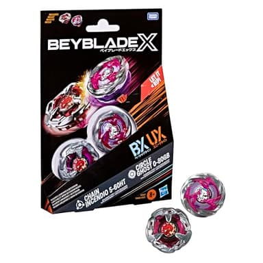 Beyblade X Circle Ghost 0-80GB & Chain Incendio 5-60HT, Pack Doble
