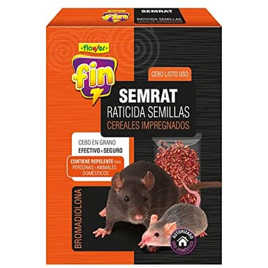 Flower - Cebo Raticida Semillas 120g | Listo para Uso | Efectivo contra Ratones y Ratas | Contiene Repelente Seguro, Multicolor
