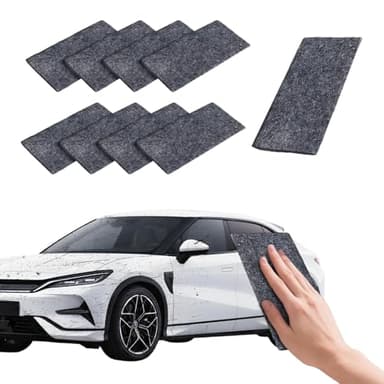 Nevoluxer Juego de 8 Paños Nano Sparkle, Quita Arañazos Coche Profesional, Elimina Manchas de Agua y Repara Pintura, Paño Mágico Reutilizable para Todo Tipo de Vehículos