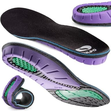SULPO Plantillas ortopédicas - Plantillas para fascitis plantar para máxima comodidad - Plantillas de gel para amortiguación y apoyo - Plantillas deportivas para uso durante todo el día Talla 47-48