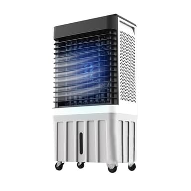Ventilador Evaporativo Industrial con Tanque de 60 L, 200 W, Climatizador Evaporativo Portatil, 3 Velocidades, 6000 M³/h, Oscilación de 120°, para Exteriores, Interiores y Garajes