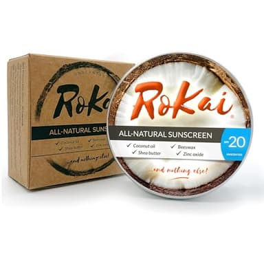 RoKai Protector solar natural sin perfume SPF20 solo 4 ingredientes, 100% natural y orgánico, no tóxico, no nano, sin plástico, sin químicos, perfecto para pieles sensibles (sin perfume, 100 ml)