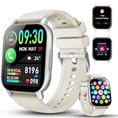 Reloj Inteligente Hombre Mujer, 1.91" Pantalla Táctil HD, 112+ Modos Deportivos, Llamadas y Notificaciones, Monitoreo de SpO2/FC/Sueño, 30 Días de Batería, Resistente al Agua ip68, para iOS Android.