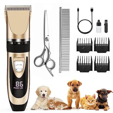 Cortapelos Perros Maquina Cortadora Pelo: Máquina Pelar Perro Profesional Silencioso Afeitadora Para Mascotas Pelo Largo Recargables Cuchilla Maquinilla de Afeitar Cortar Pelos Gatos Inalámbrico