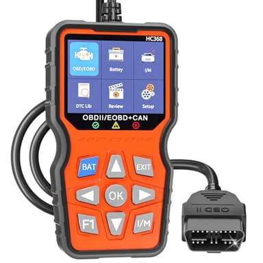 bakibo OBD2 Diagnosis en Español, EOBD OBD2 Diagnosis para Coches Multimarca Lector de Fallos Motor Diagnóstico Completo de Batería para VW, Audi y Todos los vehículos OBD 2 a Partir de 2003, Negro