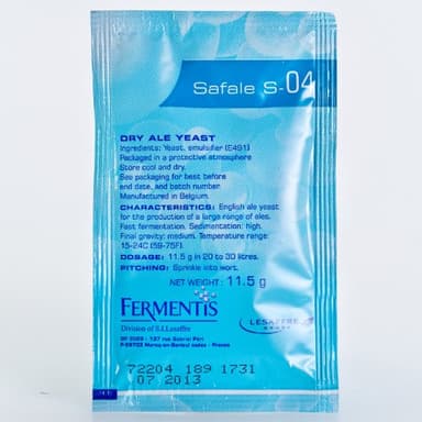 Fermentis Safale S-04 - Levadura de cerveza (11,5 g)