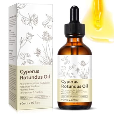 Cyperus Rotundus Oil para el Hair Removal 60 ml, 100% Natural, Inhibe el Crecimiento del Pelo y Suaviza