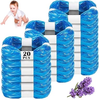 20 Recambios Contenedor de Pañales, Bolsa de Relleno para Papelera Pañales Bebe Compatible con Angelcare et Tommee Tippee et Litter Locker II Recambios