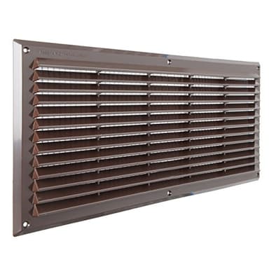 La Ventilazione AR5023M - Rejilla de plástico rectangular para superponer, marrón, 500 x 227 mm