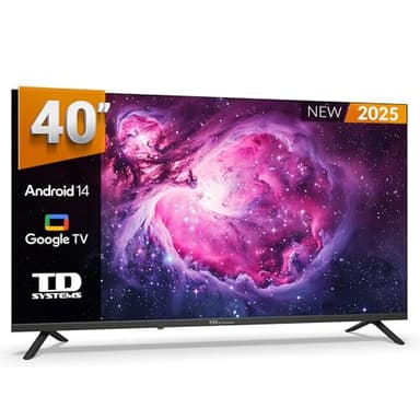 TD Systems - Smart TV 40 Pulgadas Full HD, Television TDT HD, Android 14 GTV, Modelo 2025, Televisor con 3 años de garantía - PRIME40C21GLE
