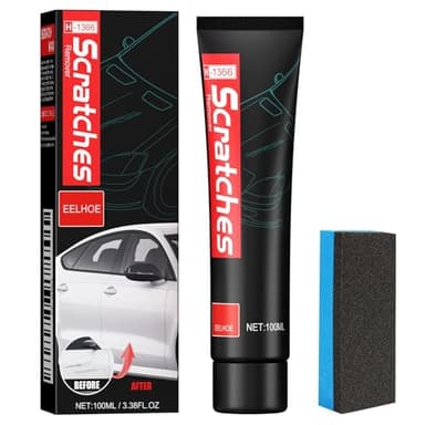 ZYEKIU Removedor de Rayones para Vehículos con Esponja Reparador Arañazos Coche Quita 100 ML Arañazos Coche Pasta Reparadora de Rayones Automóviles para Todo Tipo Vehículos