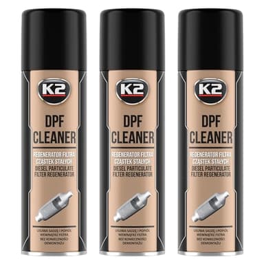 K2 Limpiador Filtro Particulas Diesel - Limpiador DPF FAP Espuma con Tubo - Pack de 3 x 500 ml
