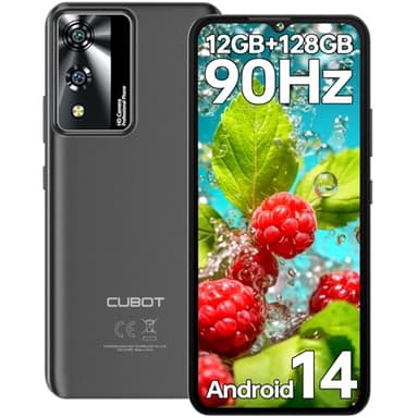 CUBOT A10 (2024) Telefono Movil Android 14, 12GB(4+8)+128GB/1TB Telefonos Moviles Libres, 6,56" HD+/90Hz, Cámara 48MP+16MP Smartphone, 5100mAh Batería, 4G Dual SIM Móvil, Octa-Core/Face ID/OTG/GPS