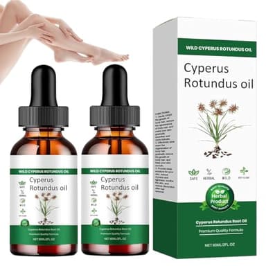 Cyperus Rotundus Oil, 60ml Aceite Natural de Cyperus Rotundus para Depilación, Aceite 100% Puro Natural de Cyperus Rotundus, Reduce el Crecimiento del Vello Corpora, Cyperus Oil - 2 Piezas